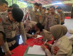 Tes Urine Serentak, Satbrimob Polda Gorontalo Diperiksa