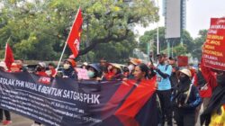 KPBI Kepung Kemenaker, Tuntut Hentikan PHK Sepihak dan Bentuk Satgas Nasional